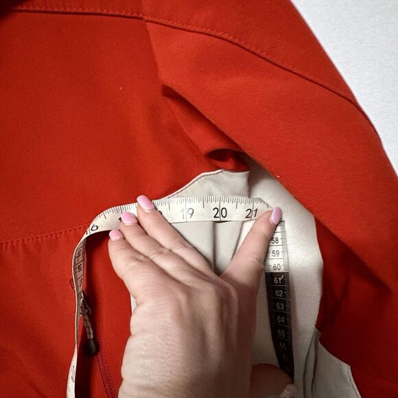 Y2K Eddie Bauer Soft‎ Shell Jacket Coat Women L Red Rain Hood Full Zip Vintage - Picture 12 of 14